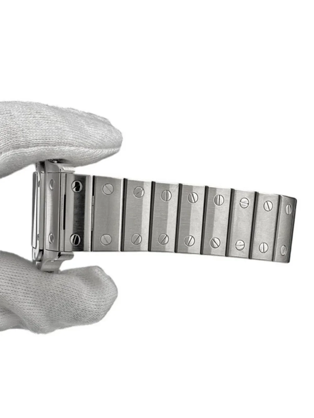 Cartier Santos Galbe LM Watch SS Quartz Ivory